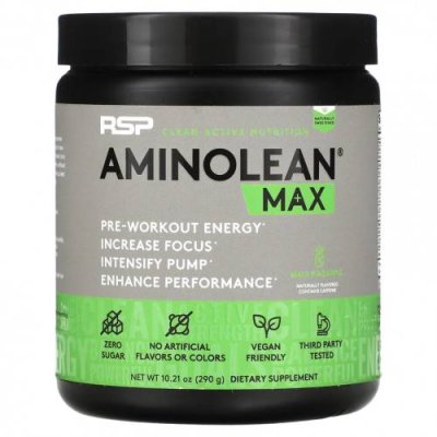 RSP Nutrition, AminoLean Max, ананас Мауи, 290 г (10,21 унции) / Смеси аминокислот | Аптека | V4.Ru: Маркетплейс