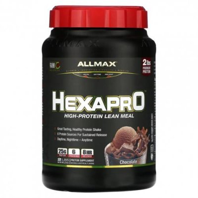 ALLMAX, Hexapro, постная еда с высоким содержанием белка, шоколад, 907 г (2 фунта) / Протеиновые смеси | Аптека | V4.Ru: Маркетплейс