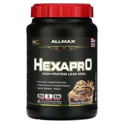 ALLMAX, Hexapro, постная еда с высоким содержанием белка, шоколад и арахисовая паста, 907 г (2 фунта) / Протеиновые смеси | Аптека | V4.Ru: Маркетплейс