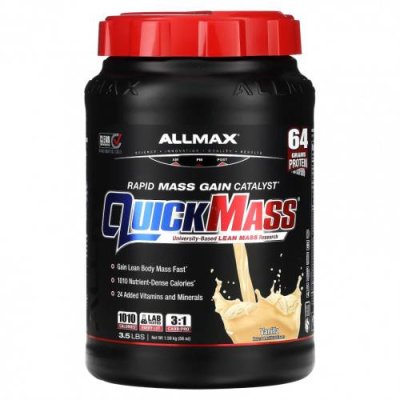 ALLMAX, Quick Mass, катализатор для быстрого набора массы, ваниль, 1,59 кг (3,5 фунта) / Гейнеры | Аптека | V4.Ru: Маркетплейс