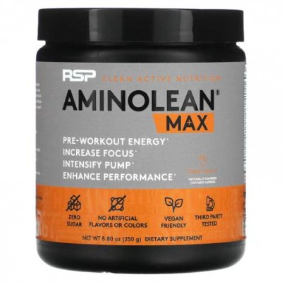 RSP Nutrition, AminoLean Max, сладкий персик, 250 г (8,8 унции) / Смеси аминокислот | Аптека | V4.Ru: Маркетплейс