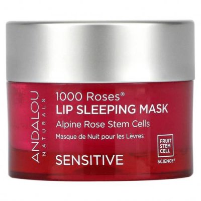 Andalou Naturals, 1000 Roses, спящая маска для губ, для чувствительной кожи, 11,9 г (0,42 унции) / Уход за губами | Аптека | V4.Ru: Маркетплейс