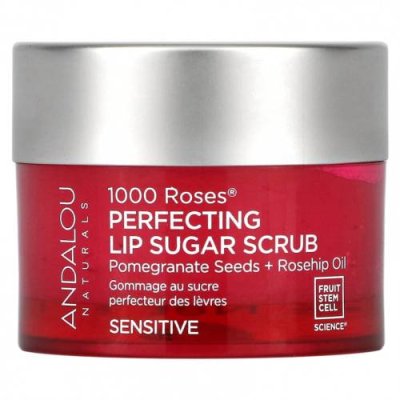 Andalou Naturals, 1000 Roses, сахарный скраб для губ, для чувствительной кожи, 14,2 г (0,5 унции) / Скраб для губ | Аптека | V4.Ru: Маркетплейс