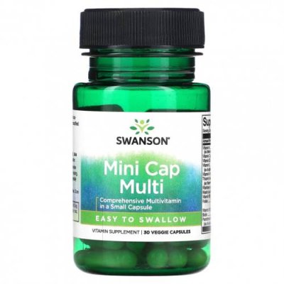 Swanson, Mini Cap Multi, 30 растительных капсул / Мультивитамины | Аптека | V4.Ru: Маркетплейс