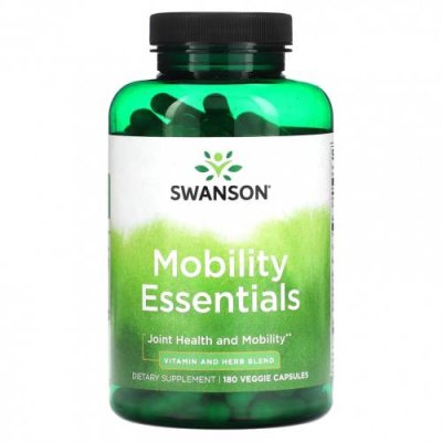 Swanson, Mobility Essentials, 180 растительных капсул / Кости, суставы и хрящи | Аптека | V4.Ru: Маркетплейс