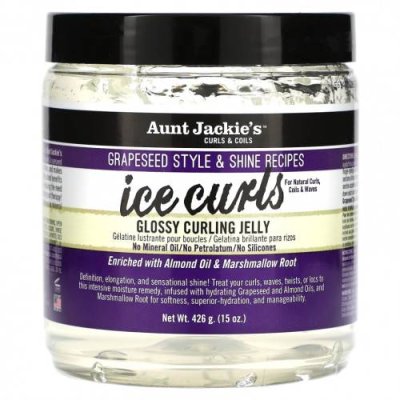 Aunt Jackie's Curls & Coils, Ice Curls, глянцевое желе для завивки волос, 426 г (15 унций) / Гель | Аптека | V4.Ru: Маркетплейс