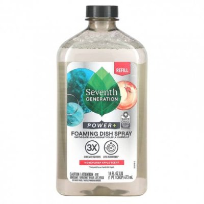 Seventh Generation, Power + Foaming Dish Spray, Refill, хрустящее яблоко, 473 мл (16 жидк. Унций) / Посуда и столовые приборы | Аптека | V4.Ru: Маркетплейс