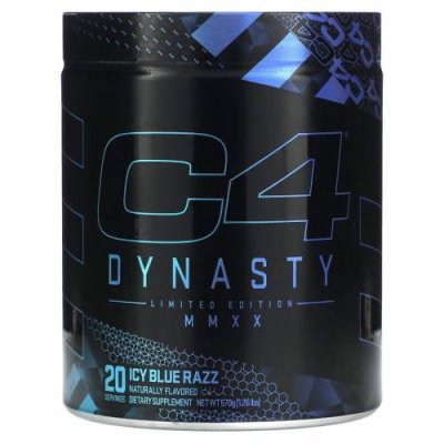 Cellucor, C4 Dynasty, Limited Edition MMXX, Icy Blue Razz, 570 г (1,26 фунта) / Кофеин | Аптека | V4.Ru: Маркетплейс