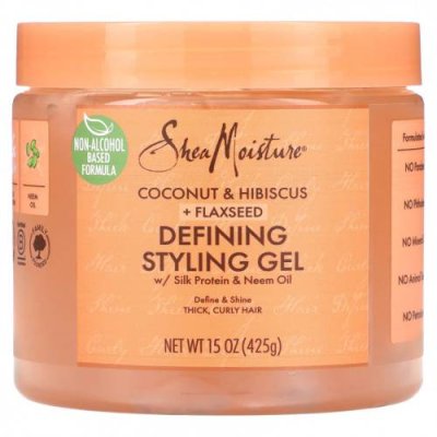 SheaMoisture, Гель для укладки, кокос, гибискус и льняное семя, 425 г (15 унций) / Гель | Аптека | V4.Ru: Маркетплейс