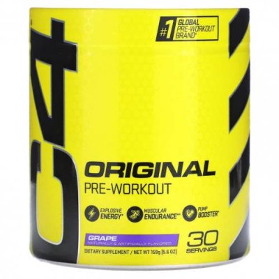 Cellucor, C4 Original, перед тренировкой, с виноградом, 159 г (5,6 унции) / Стимуляторы | Аптека | V4.Ru: Маркетплейс