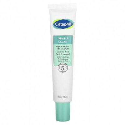 Cetaphil, Gentle Clear, сыворотка тройного действия от акне, 30 мл (1 жидк. Унция) / Акне и пятна | Аптека | V4.Ru: Маркетплейс