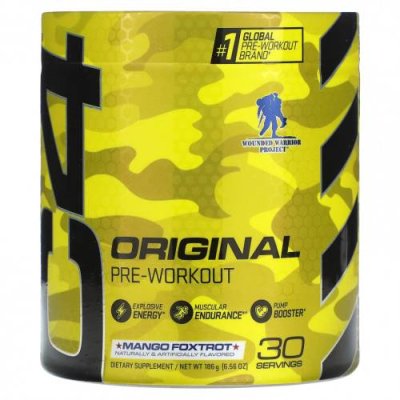 Cellucor, C4 Original, перед тренировкой, манго и фокстрот, 186 г (6,56 унции) / Стимуляторы | Аптека | V4.Ru: Маркетплейс