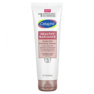 Cetaphil, Healthy Radiance, нежное отшелушивающее очищающее средство с ПГК, 124 мл (4,2 жидк. Унции) / Очищающие средства для лица | Аптека | V4.Ru: Маркетплейс