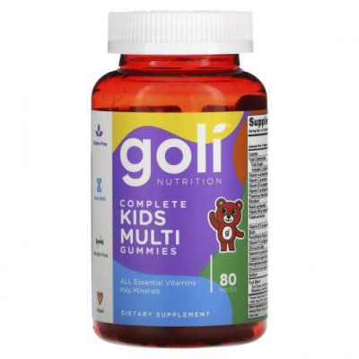 Goli Nutrition, Complete Kids Multi, 80 Pieces / Детские мультивитамины | Аптека | V4.Ru: Маркетплейс