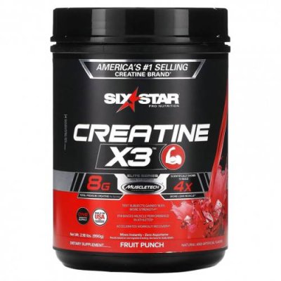 SIXSTAR, Creatine X3, фруктовый пунш, 990 г (2,18 фунта) / Моногидрат креатина | Аптека | V4.Ru: Маркетплейс