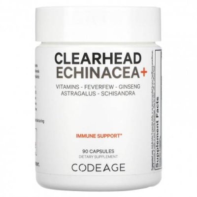 Codeage, Clearhead Echinacea +, 90 капсул / Эхинацея | Аптека | V4.Ru: Маркетплейс