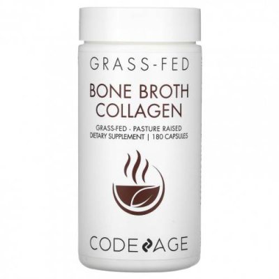 Codeage, Bone Broth Collagen, 180 капсул / Коллаген, добавки | Аптека | V4.Ru: Маркетплейс