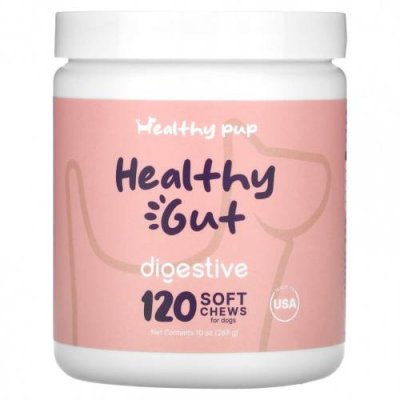 Healthy Pup, Healthy Gut, для пищеварительной системы, для собак, 120 жевательных таблеток, 288 г (10 унций) / Добавки для питомцев | Аптека | V4.Ru: Маркетплейс