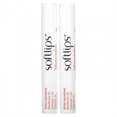 Softlips, Солнцезащитное средство для губ, SPF 20, арбуз, 2 пакетика по 2 г (0,07 унции) / Фактор защиты от солнца | Аптека | V4.Ru: Маркетплейс