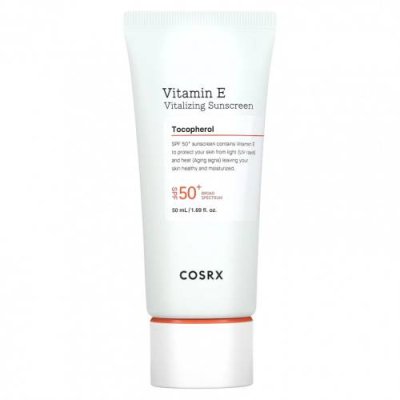 CosRx, Vitamin E, Vitalizing Sunscreen, SPF 50+, 1.69 fl oz (50 ml) / Солнцезащитные средства, лицо | Аптека | V4.Ru: Маркетплейс