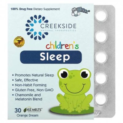 Creekside Natural Therapeutics, Children's Sleep, Orange Dream`` 30 EZ Melts / Детские добавки для сна | Аптека | V4.Ru: Маркетплейс