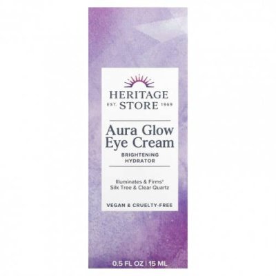 Heritage Store, Крем для кожи вокруг глаз Aura Glow, 15 мл (0,5 жидк. Унции) / Кремы для век | Аптека | V4.Ru: Маркетплейс