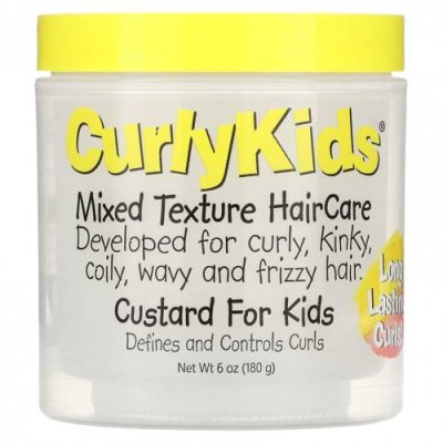 CurlyKids, Уход за волосами смешанной текстуры, заварной крем для детей, 180 г (6 унций) / Средства для купания и ухода за кожей и волосами малышей | Аптека | V4.Ru: Маркетплейс