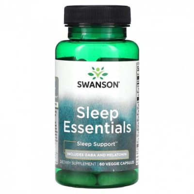 Swanson, Sleep Essentials, 60 растительных капсул / Снотворные | Аптека | V4.Ru: Маркетплейс