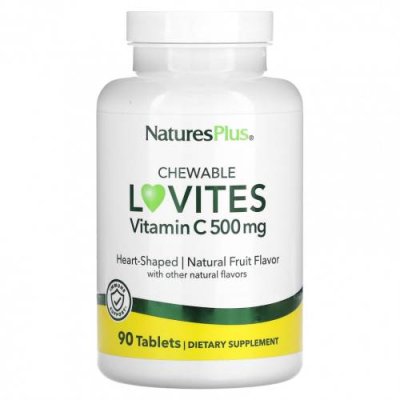 NaturesPlus, Жевательные Lovites, витамин C, натуральные фрукты, 500 мг, 90 таблеток / Аскорбиновая кислота | Аптека | V4.Ru: Маркетплейс