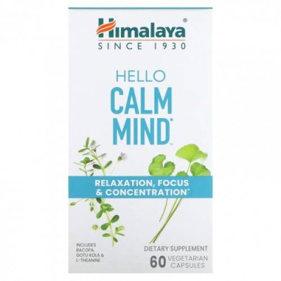 Himalaya, Hello Calm Mind, 60 вегетарианских капсул / Формулы для спокойствия | Аптека | V4.Ru: Маркетплейс