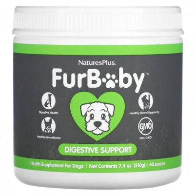 NaturesPlus, FurBaby, поддержка пищеварения у собак, 210 г (7,4 унции) / Добавки для питомцев | Аптека | V4.Ru: Маркетплейс