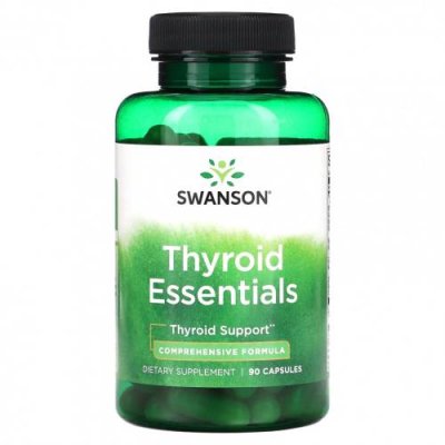 Swanson, Thyroid Essentials, 90 капсул / L-тирозин | Аптека | V4.Ru: Маркетплейс