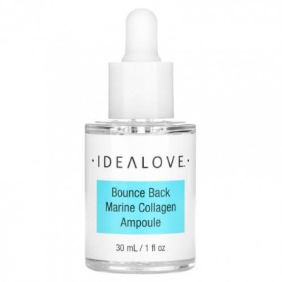 Idealove, Bounce Back, Marine Collagen Ampoule, сыворотка с морским коллагеном, 30 мл (1 жидк. унция) / Антивозрастное и укрепляющее | Аптека | V4.Ru: Маркетплейс