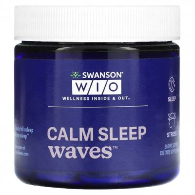 Swanson WIO, Calm Sleep Waves, 30 таблеток / Снотворные | Аптека | V4.Ru: Маркетплейс