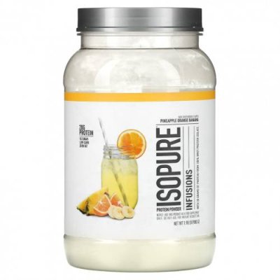 Isopure, Протеиновый порошок Infusions, ананас, апельсин и банан, 900 г (1,98 фунта) / Изолят сывороточного протеина | Аптека | V4.Ru: Маркетплейс