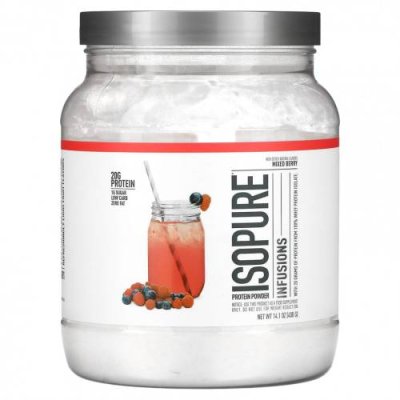 Isopure, Infusions, протеиновый порошок, ягодное ассорти, 400 г (14,1 унции) / Изолят сывороточного протеина | Аптека | V4.Ru: Маркетплейс