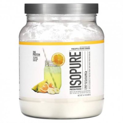 Isopure, Infusions, протеиновый порошок, ананас, апельсин и банан, 400 г (14,1 унции) / Изолят сывороточного протеина | Аптека | V4.Ru: Маркетплейс