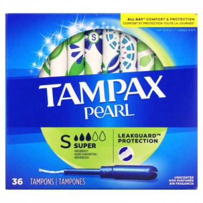 Tampax, Жемчуг, супер, без запаха`` 36 тампонов / Тампоны | Аптека | V4.Ru: Маркетплейс