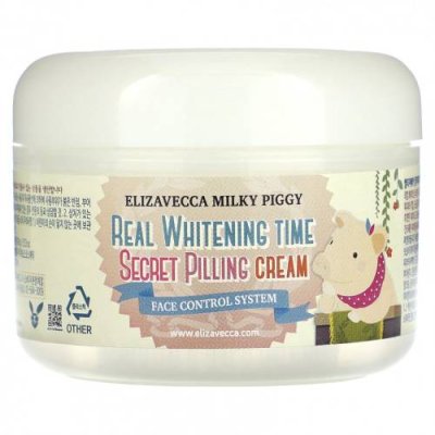 Elizavecca, Milky Piggy, Secret Pilling Cream, крем для пилинга кожи лица, 100 г (3,53 унции) / Ночные увлажняющие средства и кремы | Аптека | V4.Ru: Маркетплейс