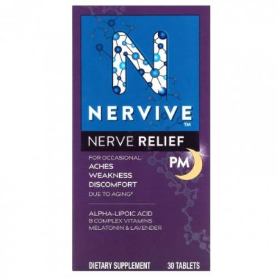 Nervive, Nerve Relief, PM, 30 таблеток / Альфа-липоевая кислота | Аптека | V4.Ru: Маркетплейс