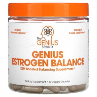 The Genius Brand, Genius Estrogen Balance, 30 растительных капсул / Дииндолилметан (DIM) | Аптека | V4.Ru: Маркетплейс