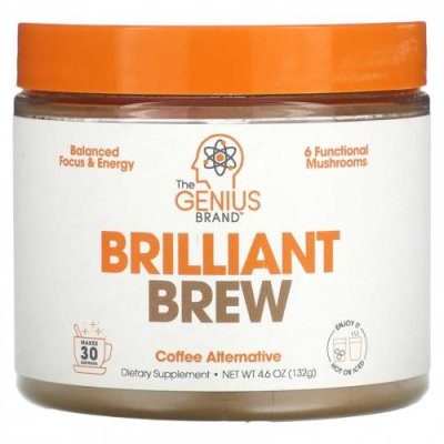 The Genius Brand, Brilliant Brew, альтернатива кофе, 132 г (4,6 унции) / Травяные заменители кофе | Аптека | V4.Ru: Маркетплейс