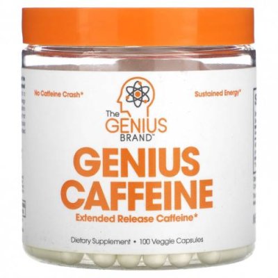 The Genius Brand, Genius Caffeine`` 100 растительных капсул / Кофеин | Аптека | V4.Ru: Маркетплейс