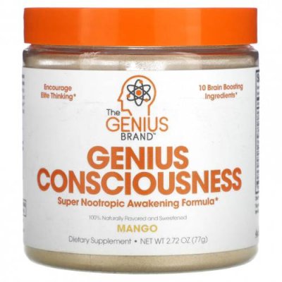 The Genius Brand, Genius Consciousness, манго, 77 г (2,72 унции) / Препараты для памяти и когнитивных функций | Аптека | V4.Ru: Маркетплейс