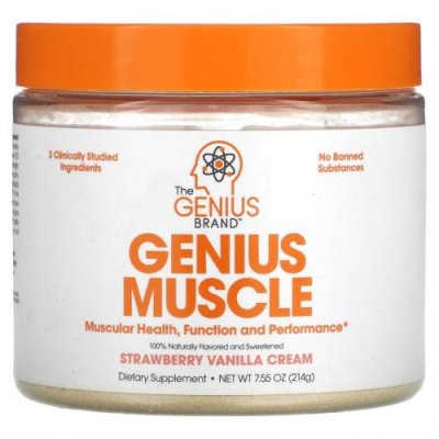 The Genius Brand, Genius Muscle, клубнично-ванильный крем, 214 г (7,55 унции) / Грибные смеси | Аптека | V4.Ru: Маркетплейс