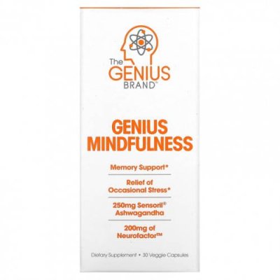 The Genius Brand, Genius Mindfullness, 30 растительных капсул / Препараты для памяти и когнитивных функций | Аптека | V4.Ru: Маркетплейс