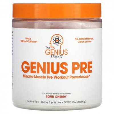 The Genius Brand, Genius Pre, вишня, 330 г (11,64 унции) / Перед тренировкой, без стима | Аптека | V4.Ru: Маркетплейс