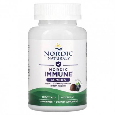 Nordic Naturals, Nordic Immune Gummies, Elderberry , 40 Gummies / Бузина (Sambucus) | Аптека | V4.Ru: Маркетплейс