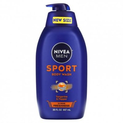 Nivea, Мужское, спортивное гель-гель, мандарин и перец, 887 мл (30 жидк. Унций) / Мужской гель для ванны и душа | Аптека | V4.Ru: Маркетплейс