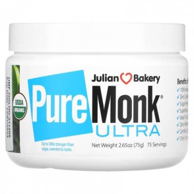 Julian Bakery, Pure Monk Ultra, 75 г (2,65 унции) / Архат (ло хан) | Аптека | V4.Ru: Маркетплейс